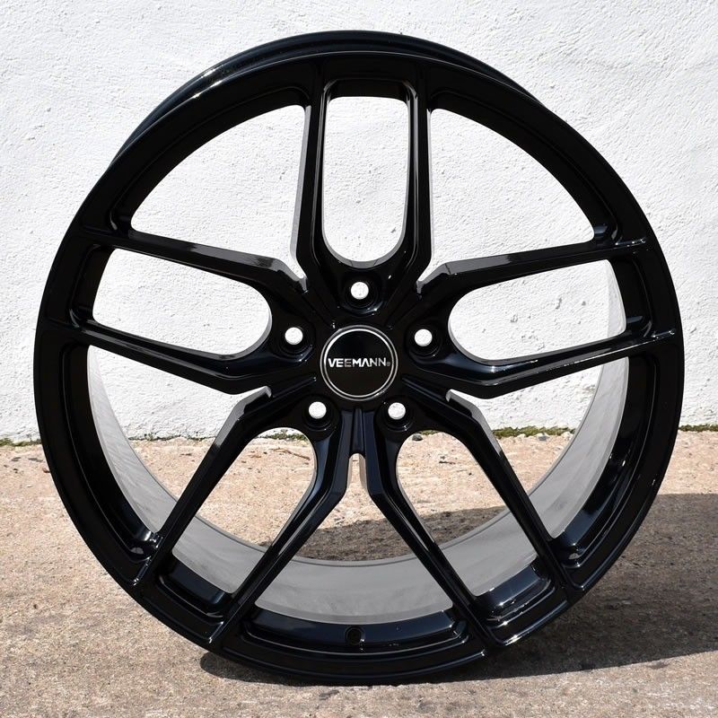 NEW 19" VEEMANN VC03 ALLOY WHEELS IN GLOSS BLACK, WIDER 9.5" ALL ROUND